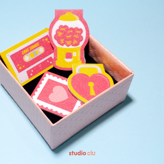 Hearts Magnetic Bookmarks