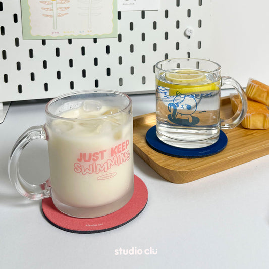 Peach & Mango 'Just Keep Swimming' Mug and Coaster Set