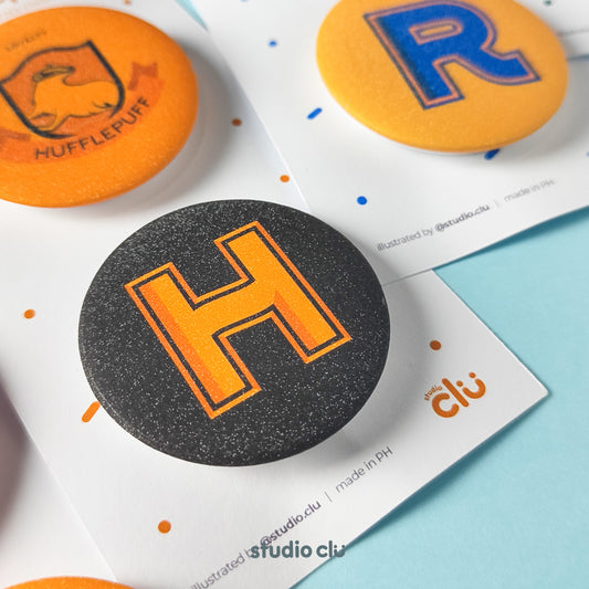 Harry Potter Hogwarts Houses 1.75" Art Button Pin Badge