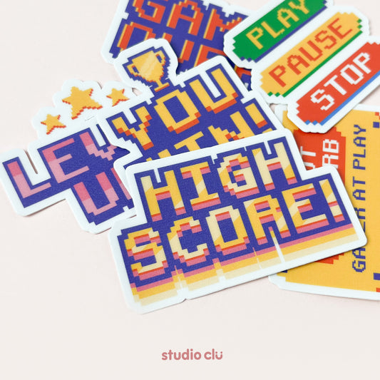 Retro Gamer Waterproof Sticker Set