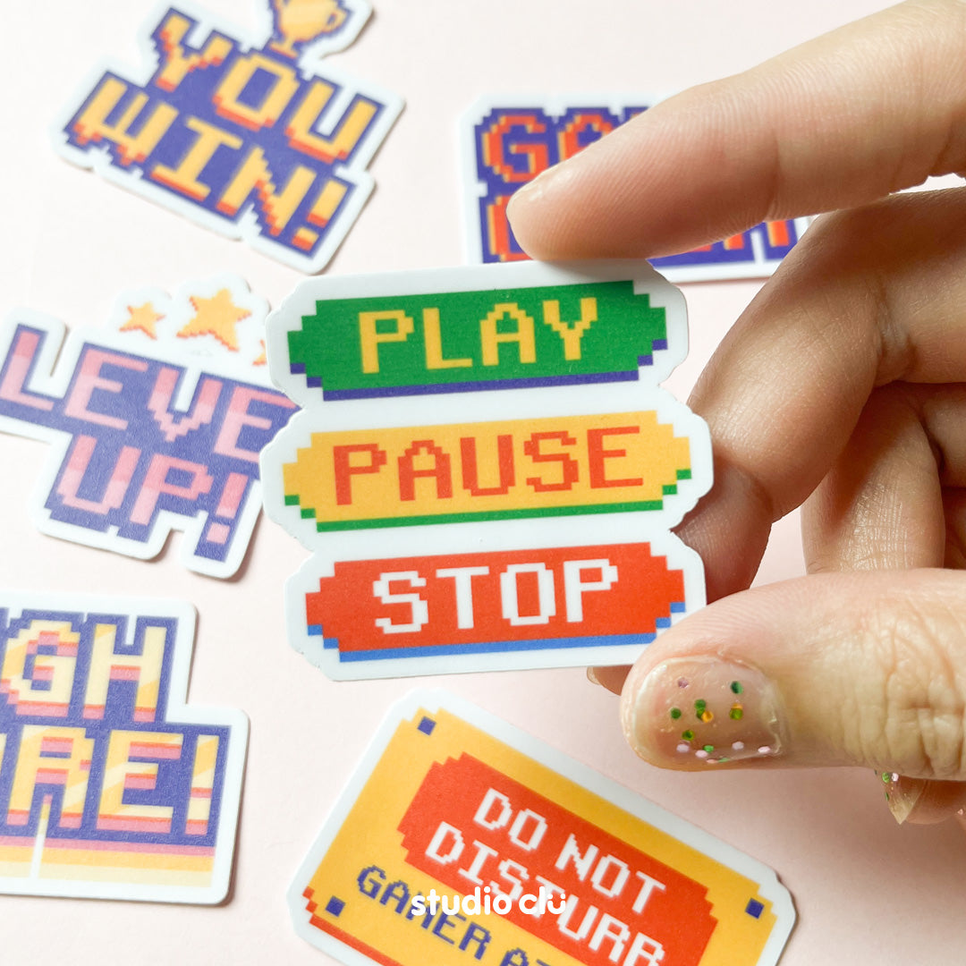 Retro Gamer Waterproof Sticker Set