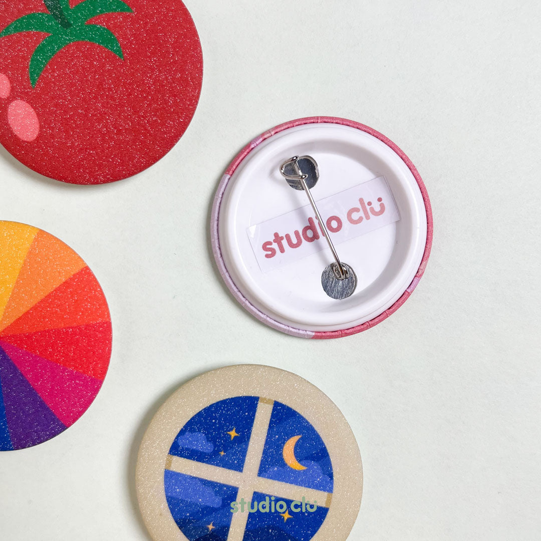 Cute Aesthetic Colorful 1.75" Original Button Pin Badge