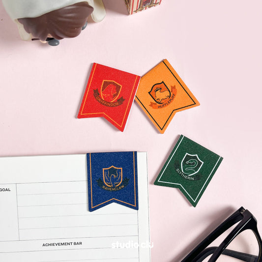Harry Potter Hogwarts Houses Fan Art Magnetic Bookmarks