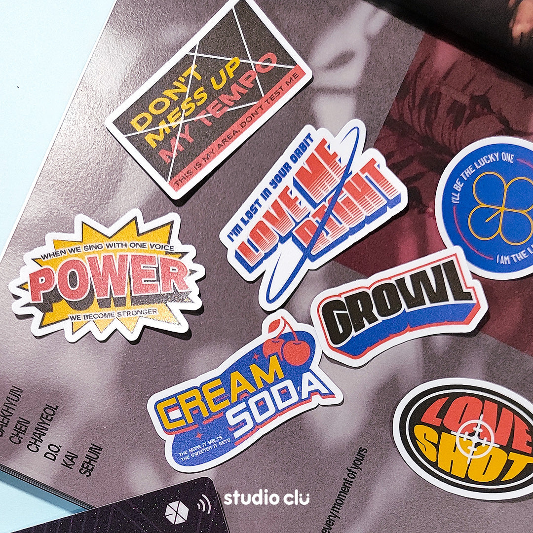 EXO KPOP Fan Art Waterproof Sticker Set