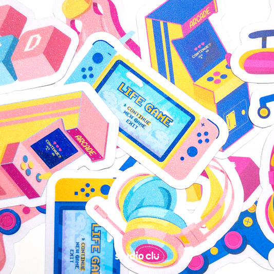 Gamer Computer Art Waterproof Sticker Set