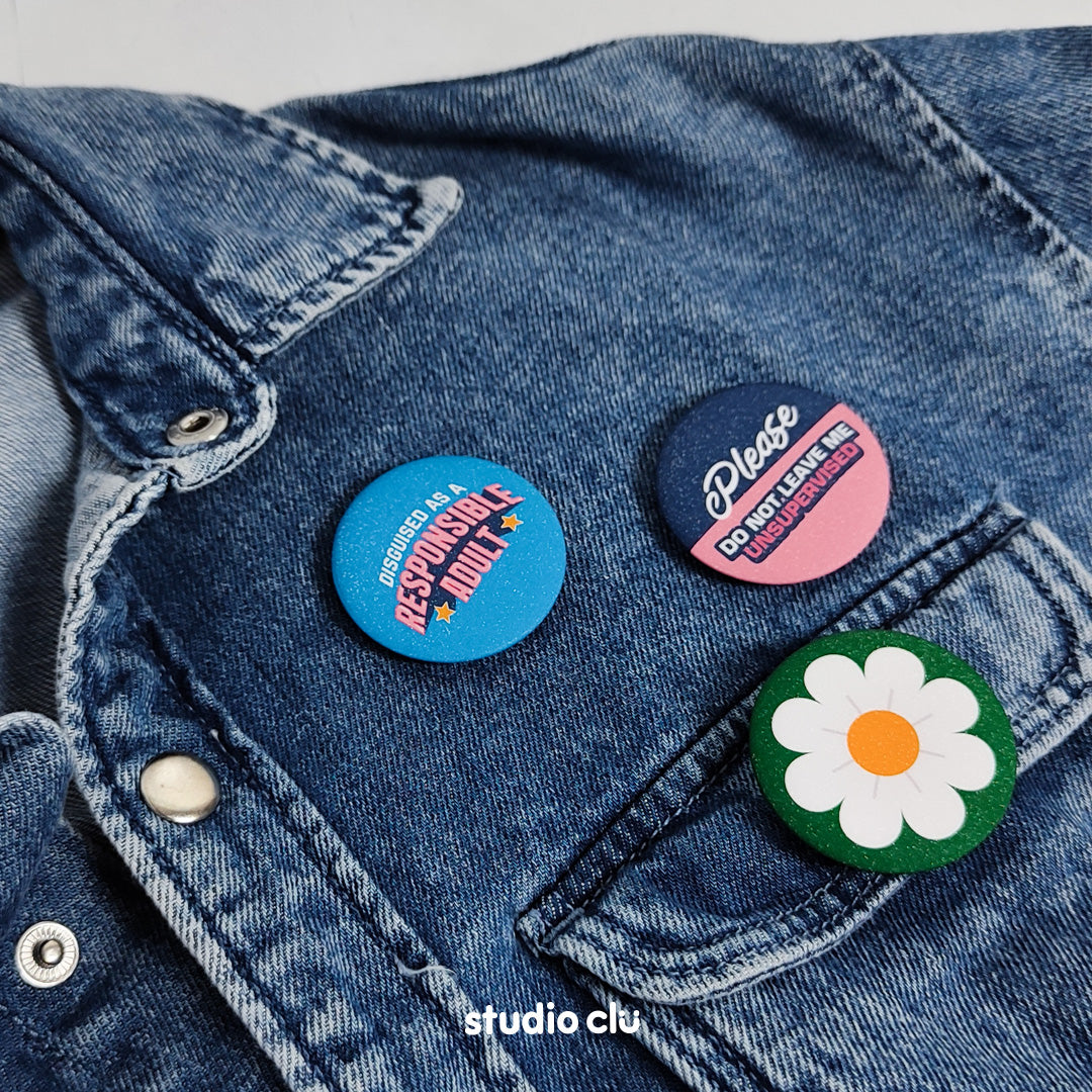 Cute Aesthetic Colorful 1.75" Original Button Pin Badge