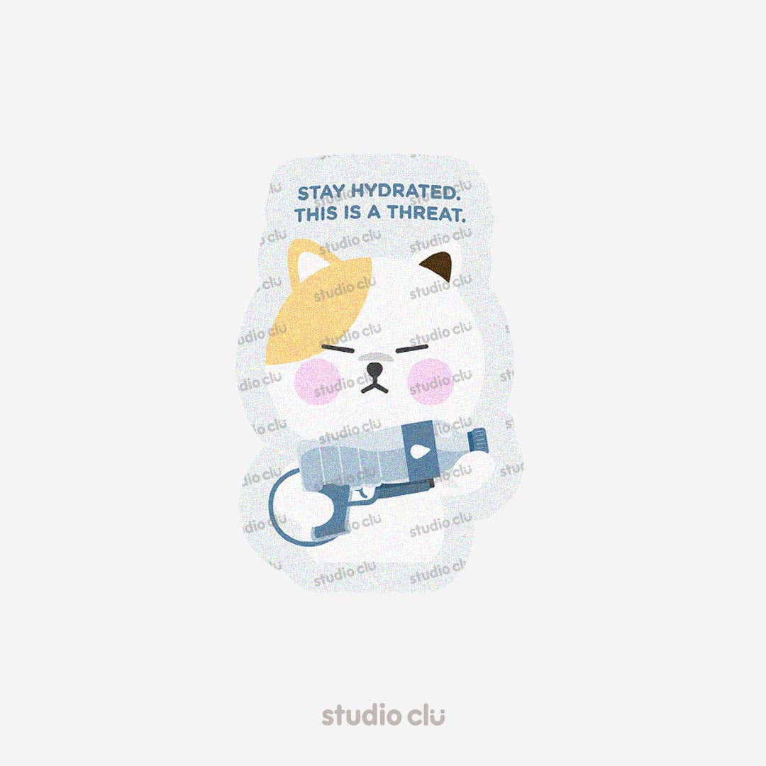 Peach Dog & Mango Cat Cute Relatable Waterproof Stickers