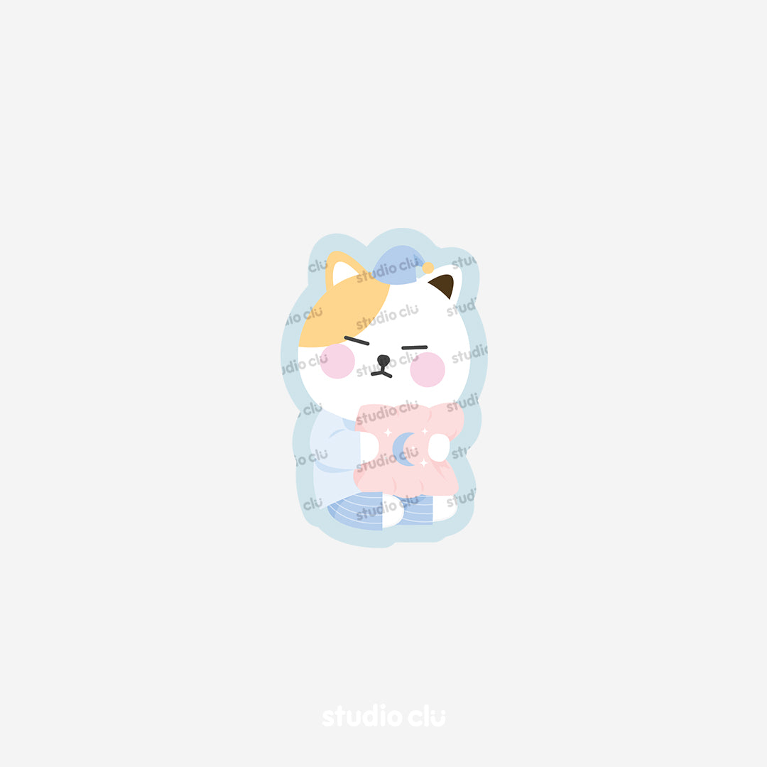 Peach Dog & Mango Cat Art Travel Character Waterproof Stickers