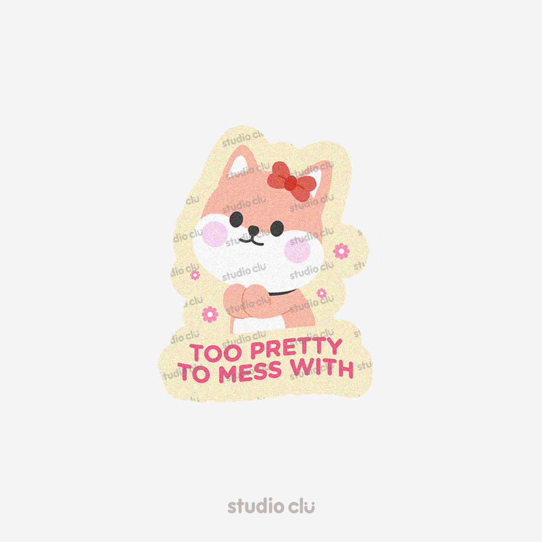 Peach Dog & Mango Cat Cute Relatable Waterproof Stickers
