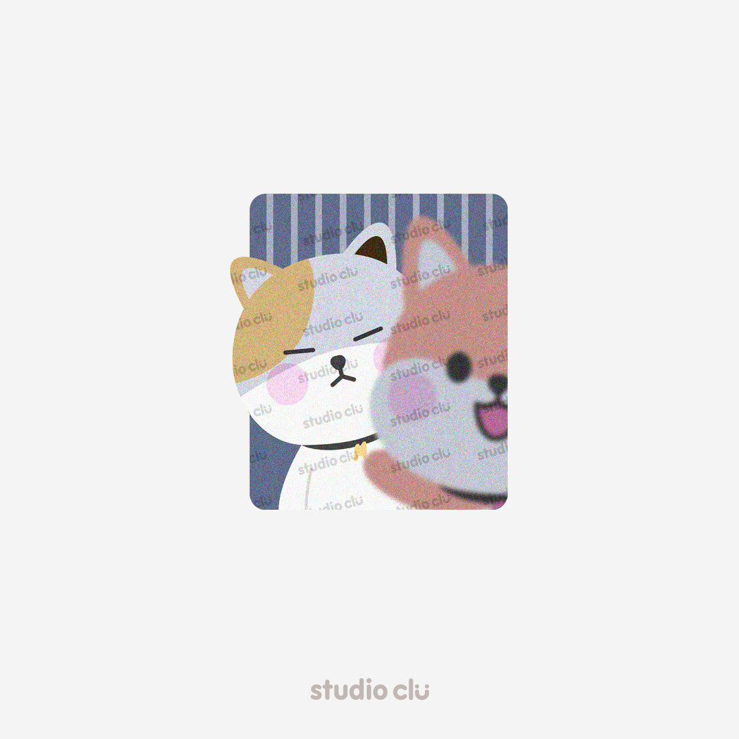 Peach Dog & Mango Cat Cute Funny Meme Relatable Waterproof Solo Stickers