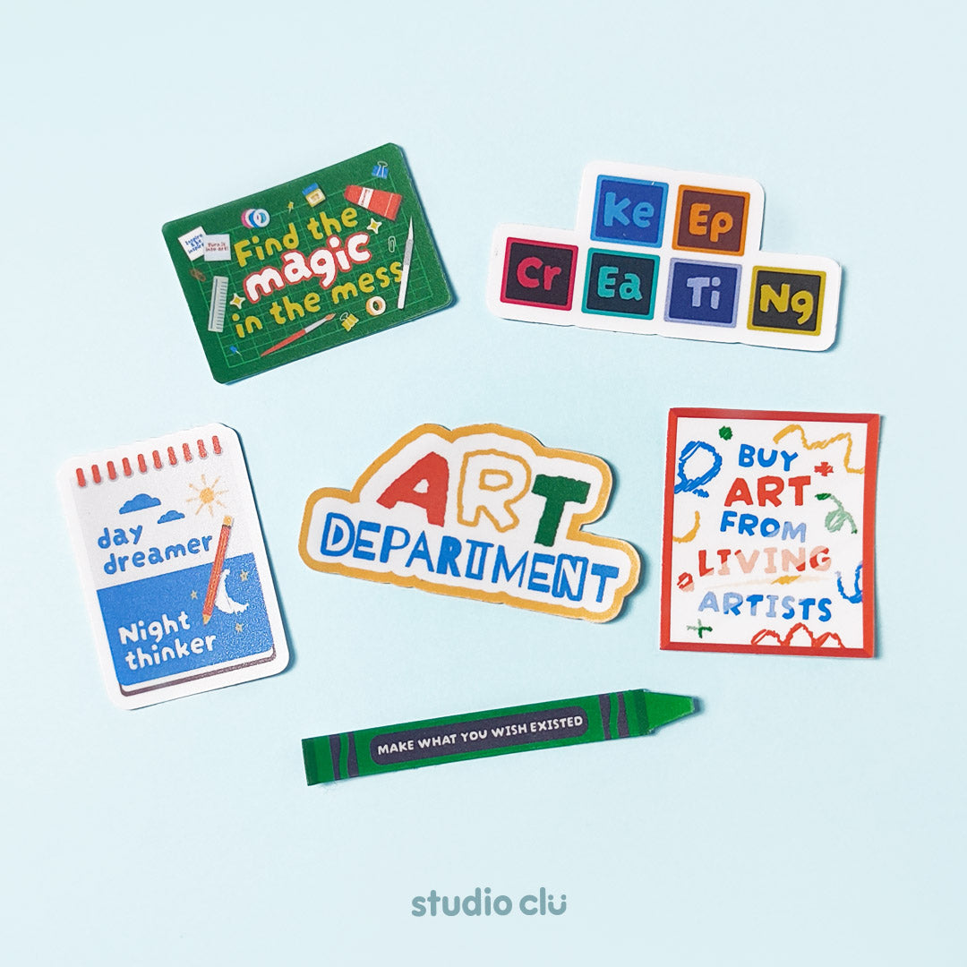 The Artist Creative Designer Vinyl Sticker Set | Matte Waterproof Journal Laptop Deco