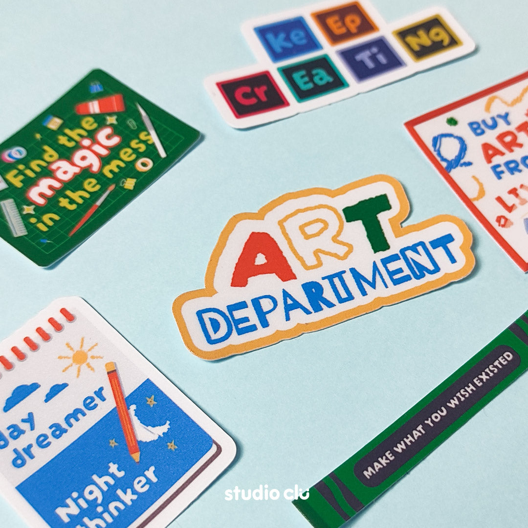 The Artist Creative Designer Vinyl Sticker Set | Matte Waterproof Journal Laptop Deco