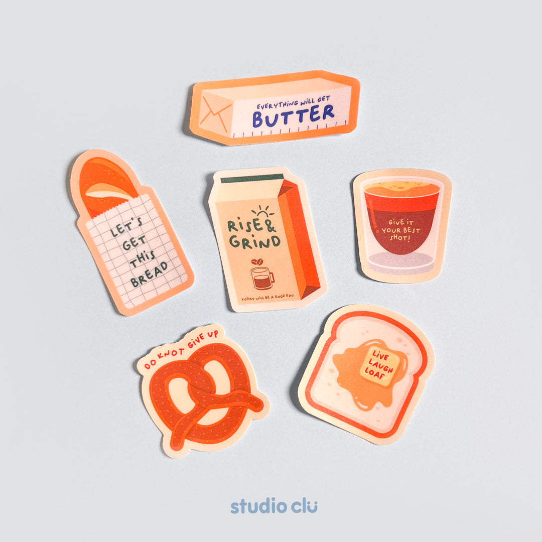 Bread Winner Matte Vinyl Waterproof Deco Sticker Set