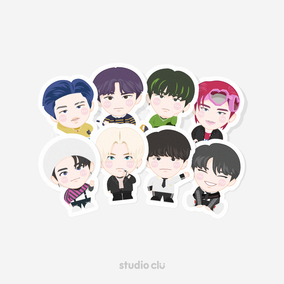 STRAY KIDS Character Fan Art Waterproof Sticker Set