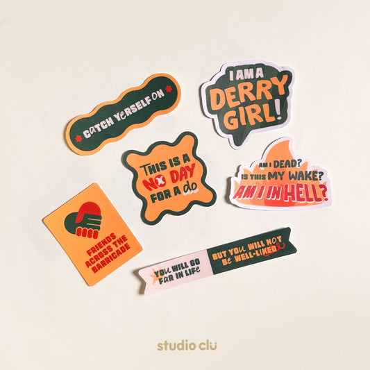 Derry Girls Sitcom Matte Vinyl Waterproof Deco Sticker Set