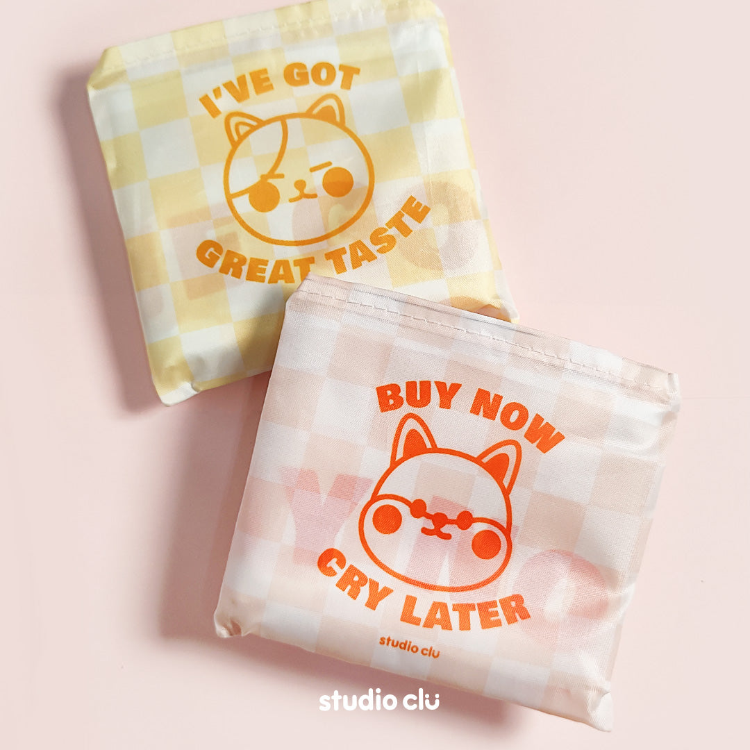 Peach Dog & Mango Cat Foldable Eco Bag