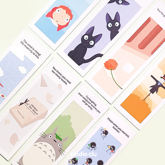 Ghibli Aesthetic Paper Bookmarks