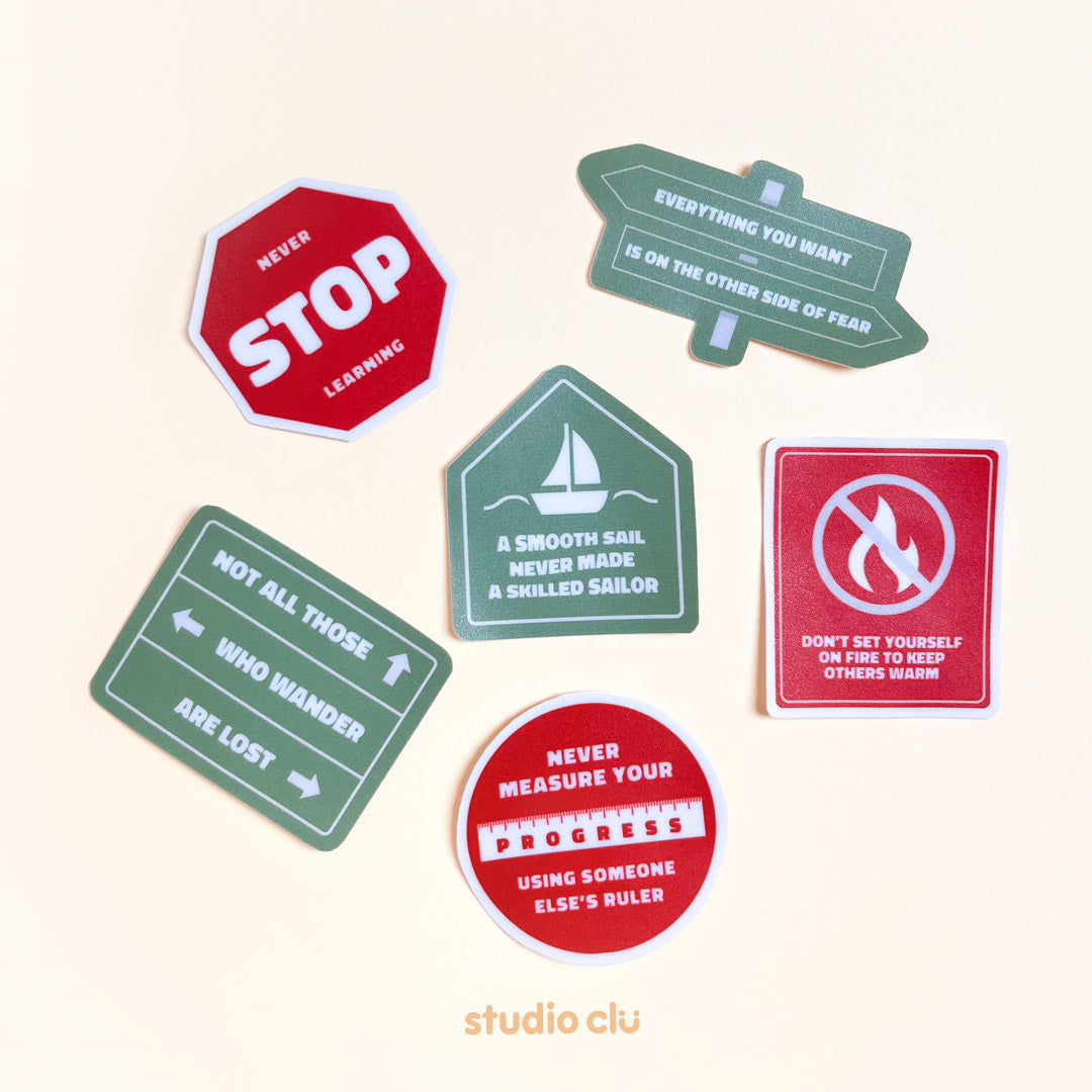 Looking For A Sign Art Waterproof Sticker Set