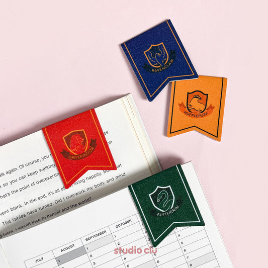 Harry Potter Hogwarts Houses Fan Art Magnetic Bookmarks