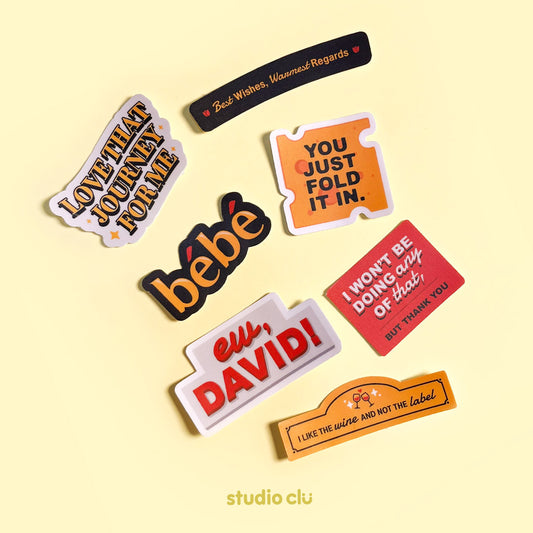 Schitt's Creek Sitcom Matte Vinyl Waterproof Deco Sticker Sheet