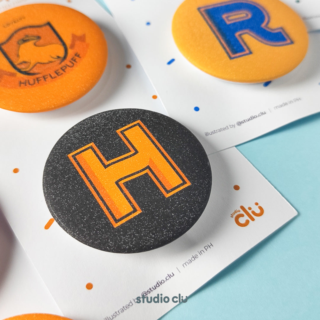 Harry Potter Hogwarts Houses 1.75" Art Button Pin Badge