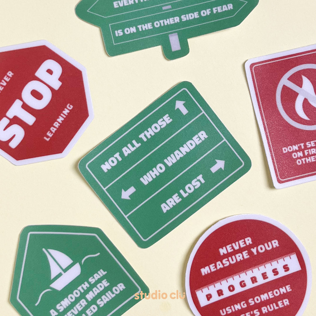 Looking For A Sign Art Waterproof Sticker Set