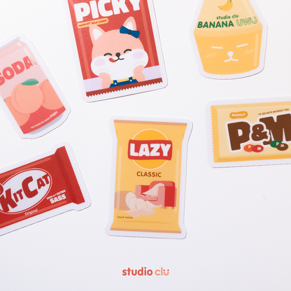 Snacks Art Waterproof Sticker Set