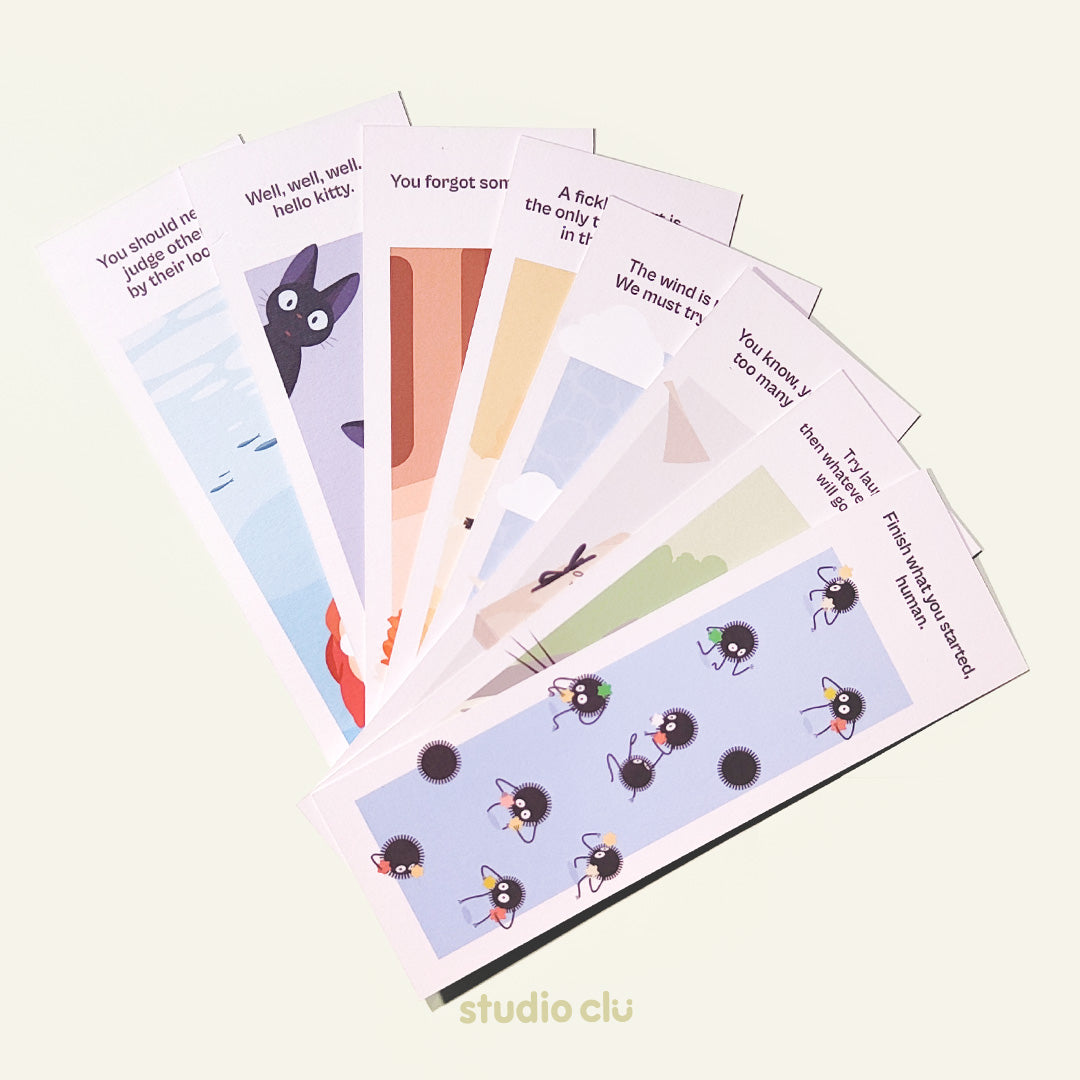 Ghibli Aesthetic Paper Bookmarks