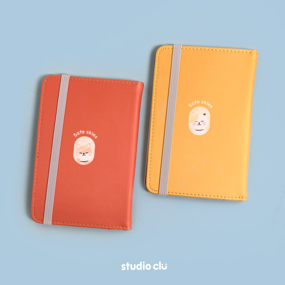 Peach Dog and Mango Cat Passport Holder