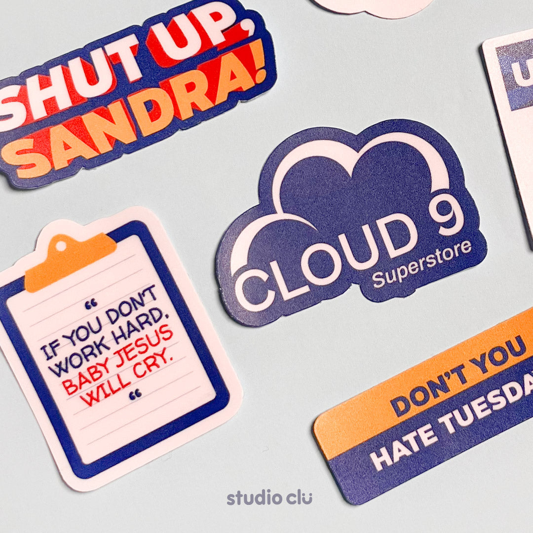 Superstore Sitcom Matte Vinyl Waterproof Deco Sticker Set