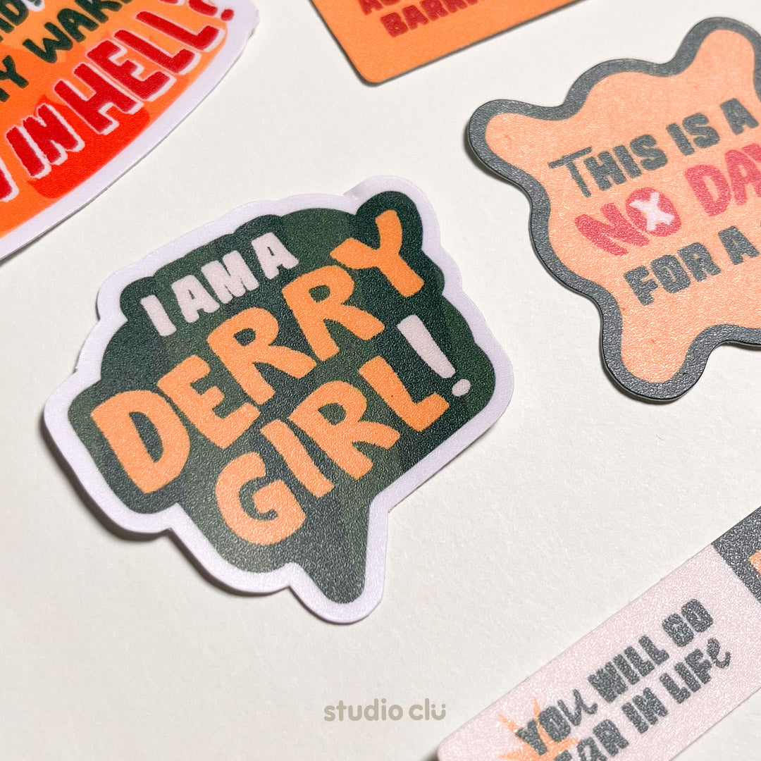 Derry Girls Sitcom Matte Vinyl Waterproof Deco Sticker Set