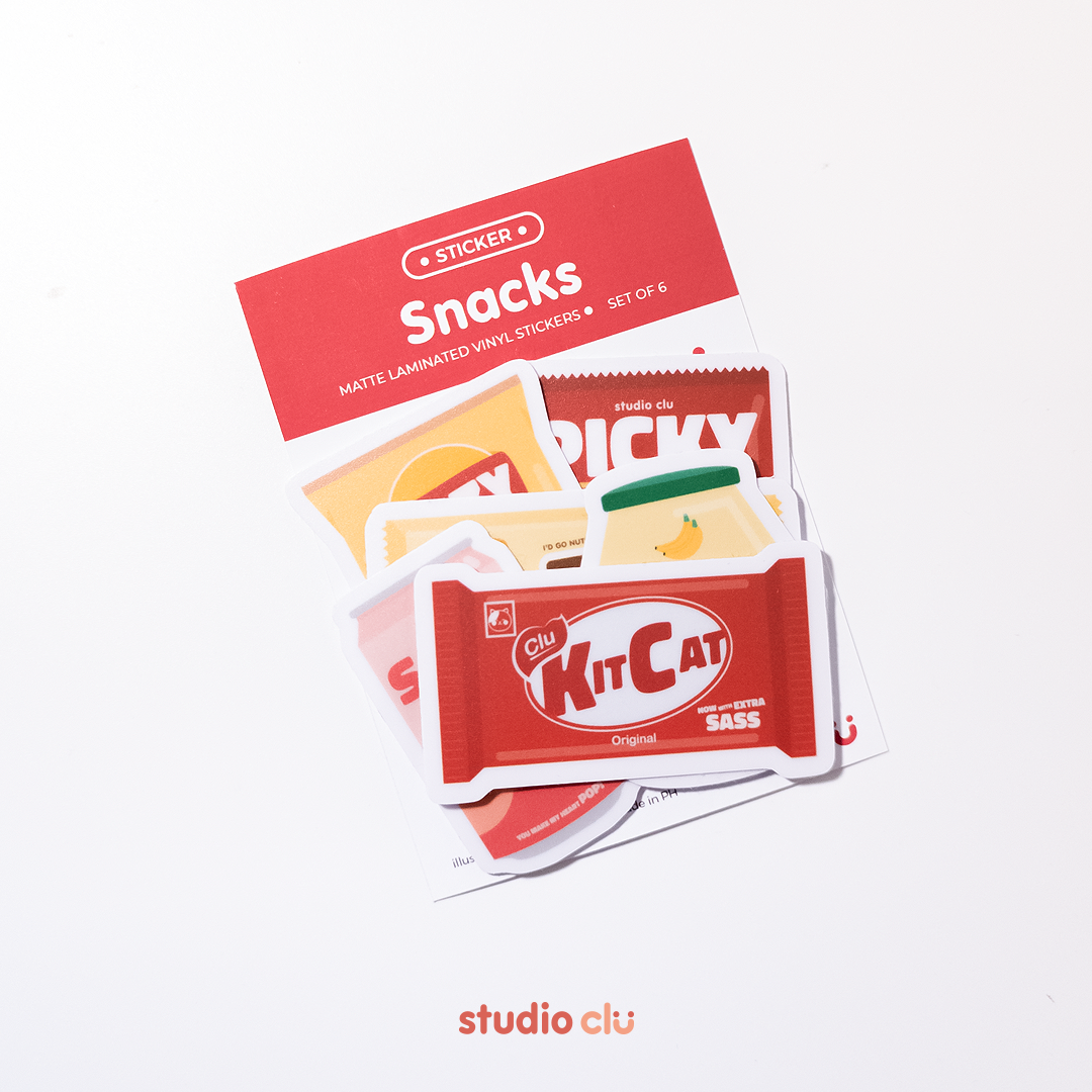 Snacks Art Waterproof Sticker Set