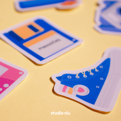 Retro 90s Art Waterproof Sticker Set