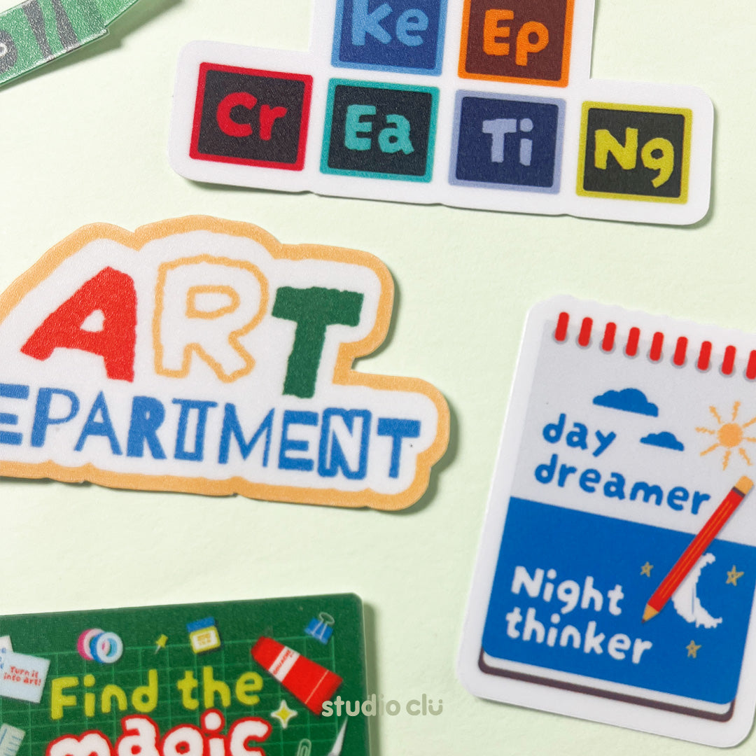 The Artist Creative Designer Vinyl Sticker Set | Matte Waterproof Journal Laptop Deco