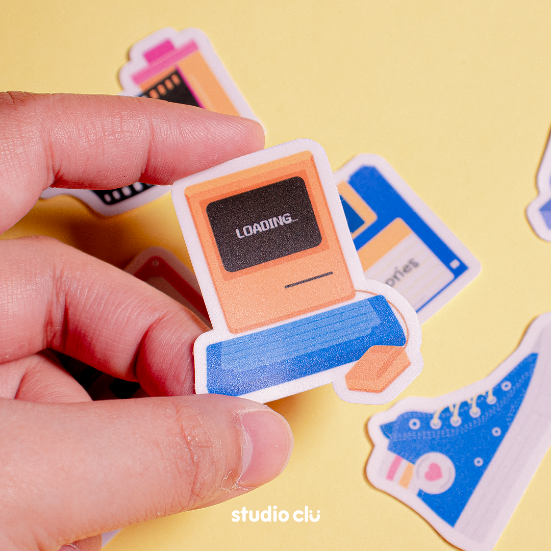 Retro 90s Art Waterproof Sticker Set