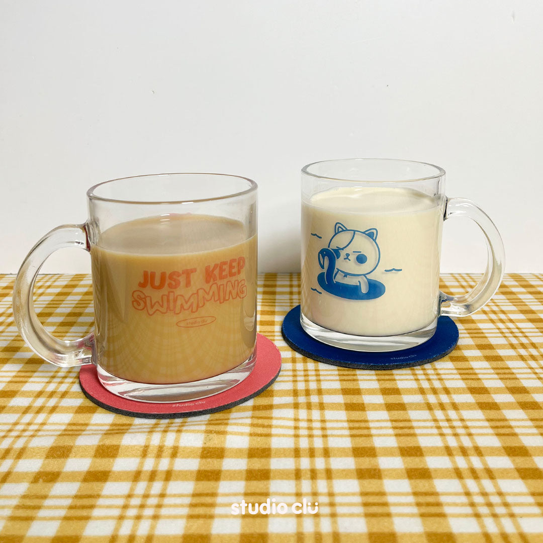 Peach & Mango 'Just Keep Swimming' Mug and Coaster Set