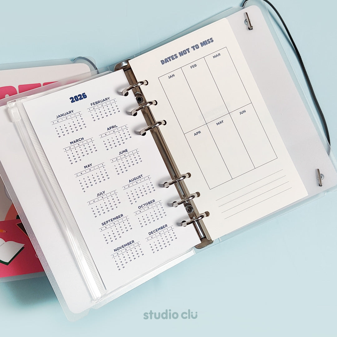 Peach Dog & Mango Cat Reusable Binder Notebook