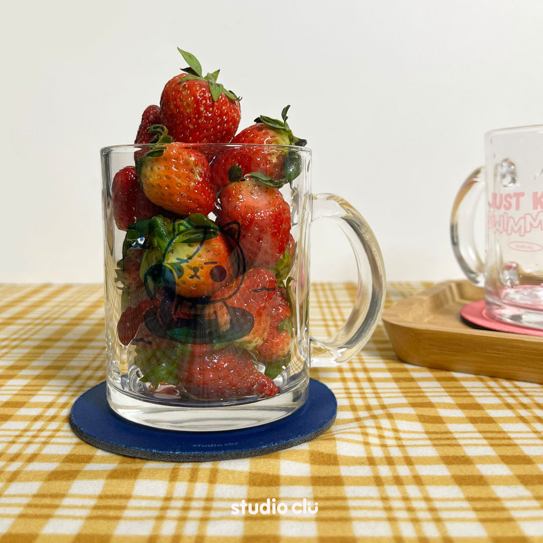 Peach & Mango 'Just Keep Swimming' Mug and Coaster Set