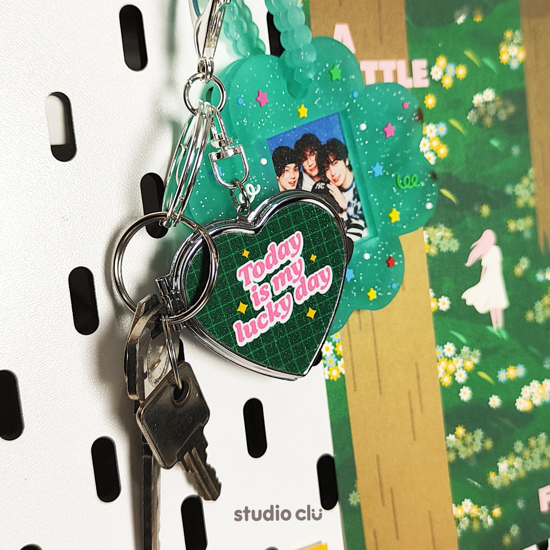 Cute Heart Pocket Mirror Keyrings l Website Exclusive