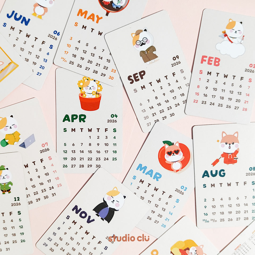 2026 Studio Clu Mini Calendar Card