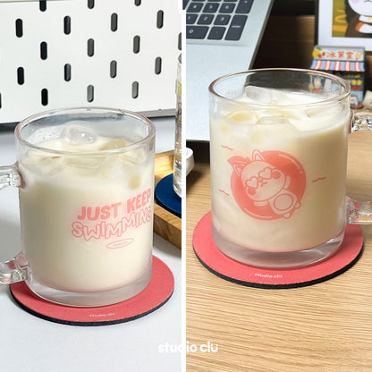 Peach & Mango 'Just Keep Swimming' Mug and Coaster Set