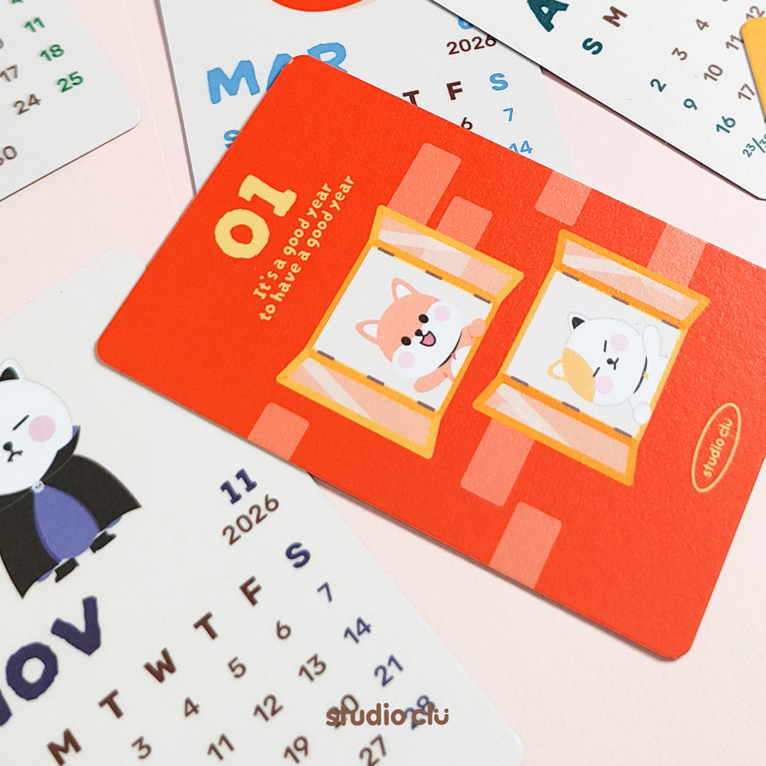 2026 Studio Clu Mini Calendar Card