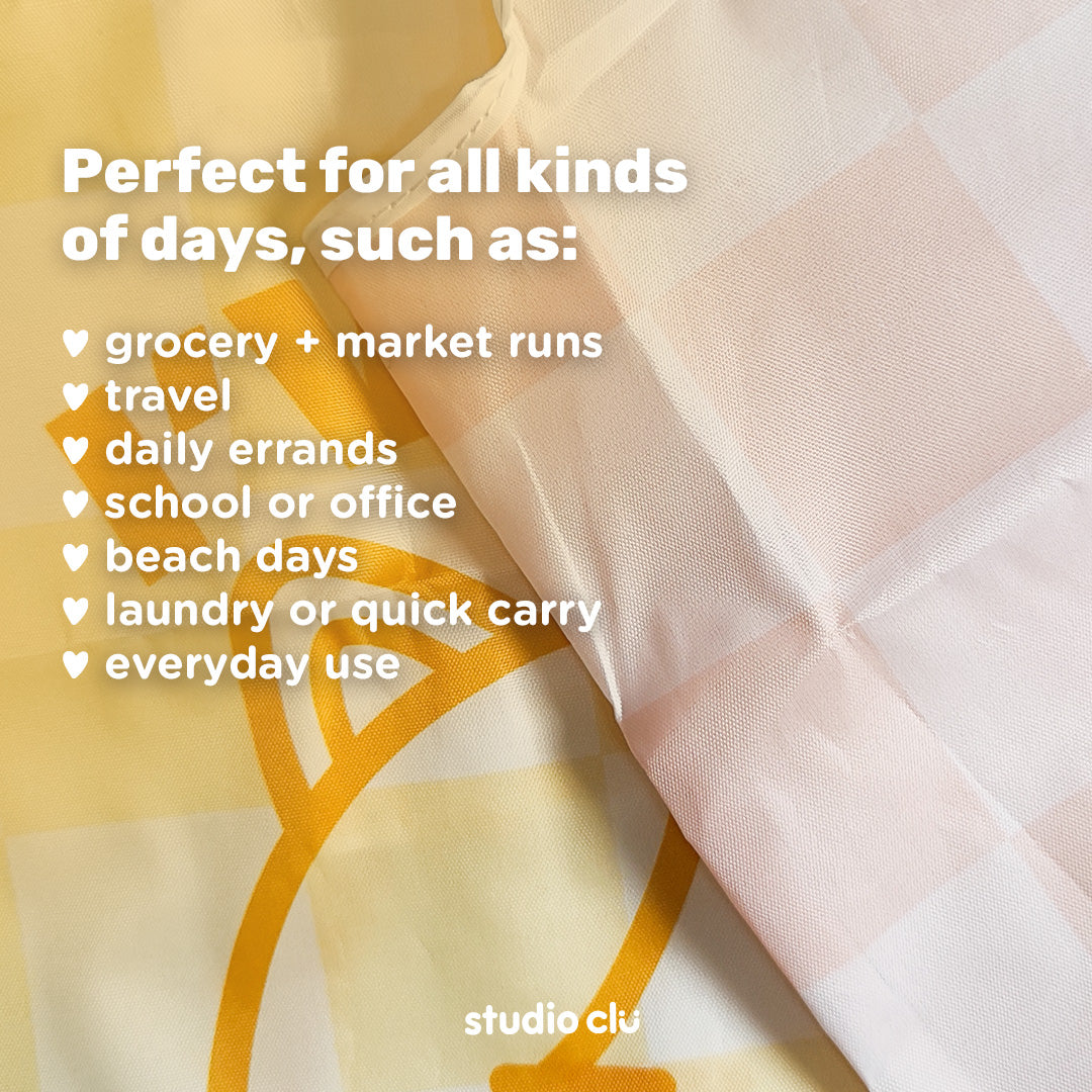 Peach Dog & Mango Cat Foldable Eco Bag