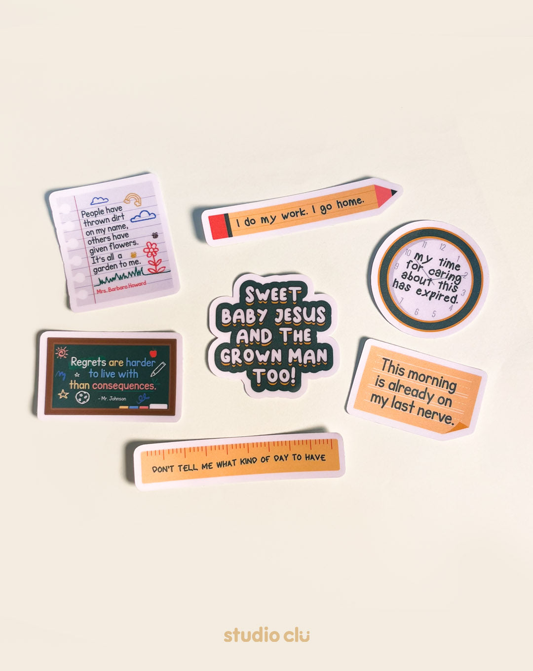 Abbott Elementary Sitcom Matte Vinyl Waterproof Deco Sticker Set