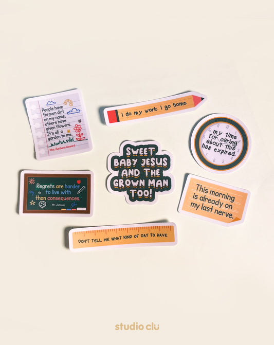 Abbott Elementary Sitcom Matte Vinyl Waterproof Deco Sticker Set