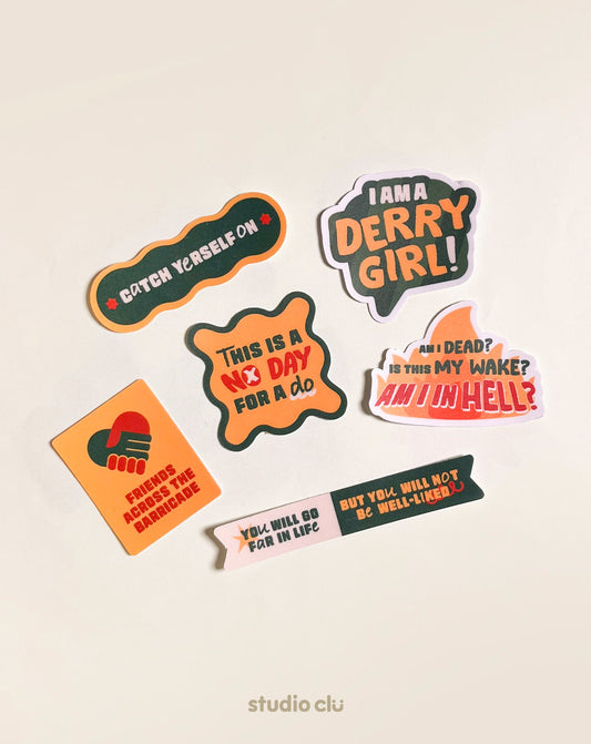 Derry Girls Sitcom Matte Vinyl Waterproof Deco Sticker Set