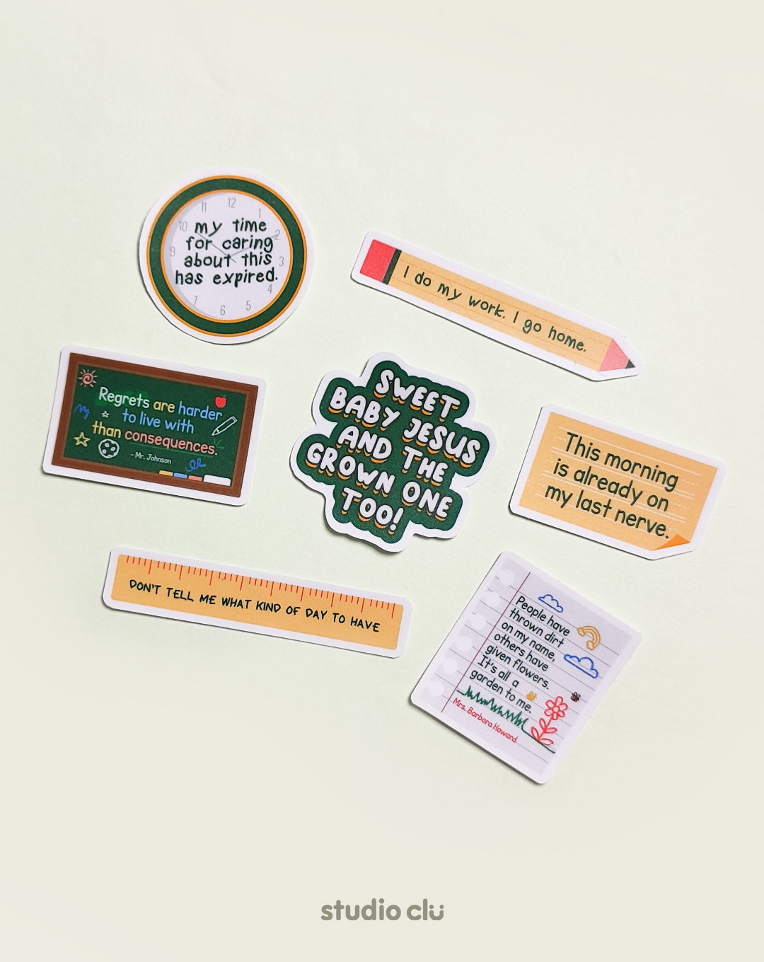Abbott Elementary Sitcom Matte Vinyl Waterproof Deco Sticker Set