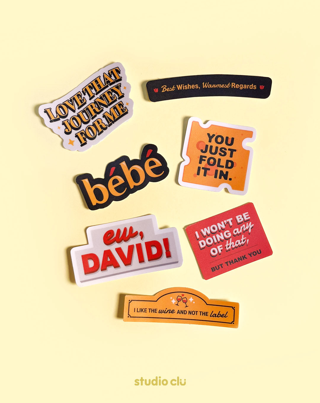Schitt's Creek Sitcom Matte Vinyl Waterproof Deco Sticker Sheet