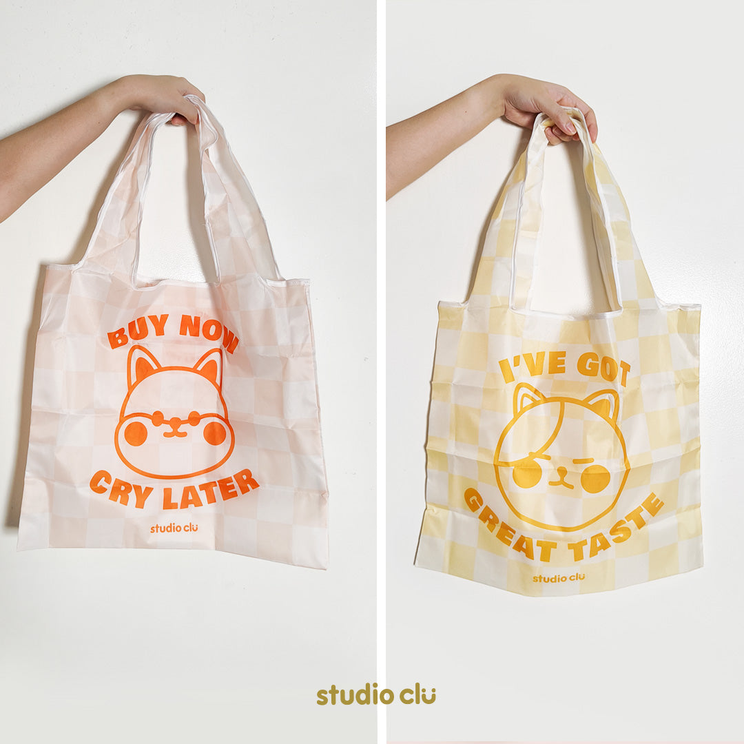 Peach Dog & Mango Cat Foldable Eco Bag