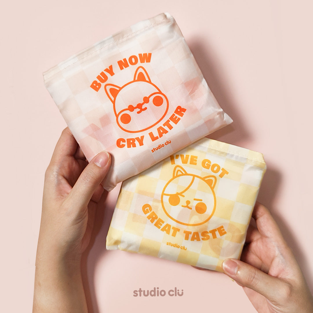 Peach Dog & Mango Cat Foldable Eco Bag